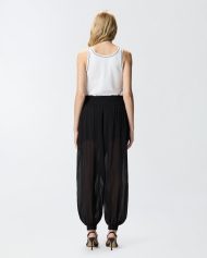 Ριμπ φανελάκι με κέντημα Love Birds - Multicolor Μαύρο-Λευκό