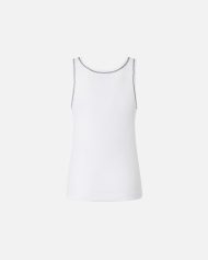 Ριμπ φανελάκι με κέντημα Love Birds - Multicolor Μαύρο-Λευκό