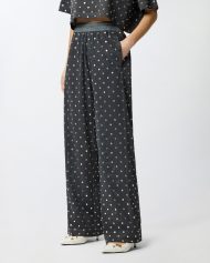 Διχτυωτό παντελόνι με καθρεφτάκια - Σκούρο γκρι