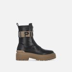 Μποτάκια με πλατφόρμα και λογότυπο PINKO - Μαύρο