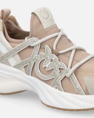 Sneakers με γκλίτερ - Multicolor Ροζ-Μπεζ