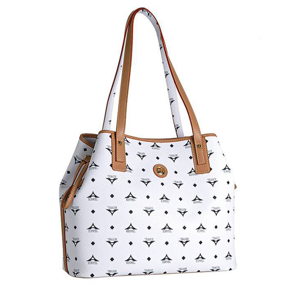 La tour Eiffel Γυναικεία Τσάντα Shopper Ώμου Λευκή 36-171034-2 36-171034-2E - 36-171034-2E