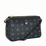 La tour Eiffel Δερμάτινη Γυναικεία Τσάντα Ώμου Μαύρη 111090-4 - 111090-4