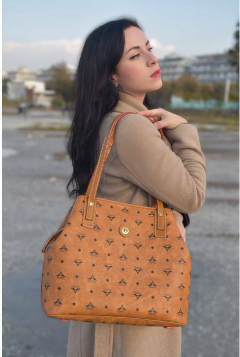 La tour Eiffel Γυναικεία Τσάντα Shopper Ώμου Ταμπά 36-171034-2E - Καφέ