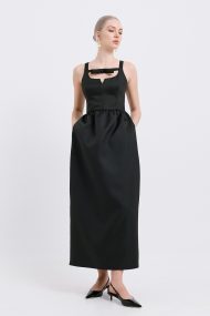Audrey Taffeta Maxi Dress