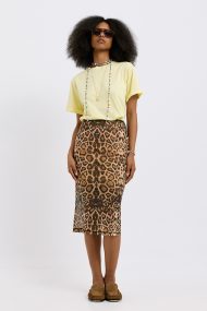 Regina Leopard Print Skirt