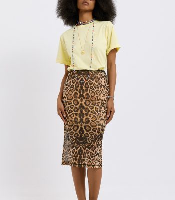 Regina Leopard Print Skirt
