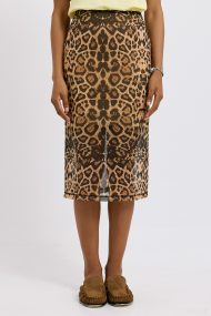 Regina Leopard Print Skirt