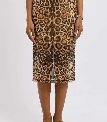 Regina Leopard Print Skirt