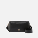Pinko Δερμάτινη Τσάντα Ώμου Horizontal Bag - Μαύρο