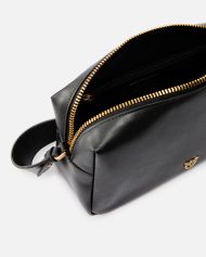 Pinko Δερμάτινη Τσάντα Ώμου Horizontal Bag - Μαύρο