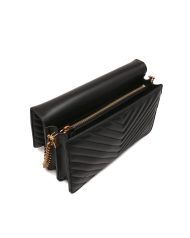 Pinko Δερμάτινη Τσάντα Ώμου Love Click Classic - Μαύρο