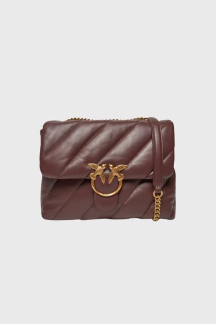 Pinko Μεγάλη Τσάντα Ώμου Love Bag Puff Maxi Quilt - Καφέ