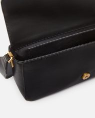 Pinko Μεσαία Τσάντα Ώμου Love Bag από Δέρμα - Μαύρο