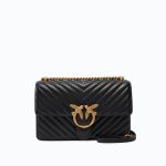 Pinko Μεσαία Τσάντα Ώμου Love Bag One Chevron - Μαύρο