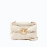 Pinko Μεσαία Τσάντα Ώμου Love Bag Puff Maxi Quilt - Λευκό