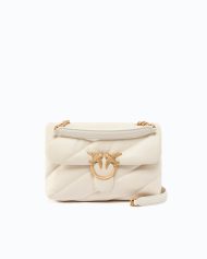 Pinko Μεσαία Τσάντα Ώμου Love Bag Puff Maxi Quilt - Λευκό