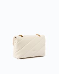 Pinko Μεσαία Τσάντα Ώμου Love Bag Puff Maxi Quilt - Λευκό