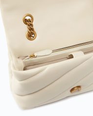Pinko Μεσαία Τσάντα Ώμου Love Bag Puff Maxi Quilt - Λευκό