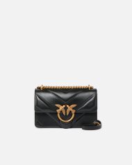 Pinko Μικρή Δερματίνη Τσάντα Χειρός Love Bag One - Μαύρο