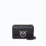 Pinko Μικρή Τσάντα Ώμου Love Bag One Chevron - Μαύρο