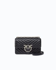 Pinko Μικρή Τσάντα Ώμου Love Bag One Chevron - Μαύρο