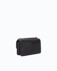 Pinko Μικρή Τσάντα Ώμου Love Bag One Chevron - Μαύρο