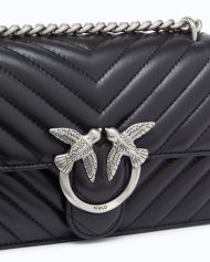 Pinko Μικρή Τσάντα Ώμου Love Bag One Chevron - Μαύρο