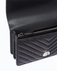 Pinko Μικρή Τσάντα Ώμου Love Bag One Chevron - Μαύρο