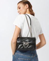 Pinko Μικρή Τσάντα Ώμου Love Bag Puff Maxi Quilt - Μαύρο
