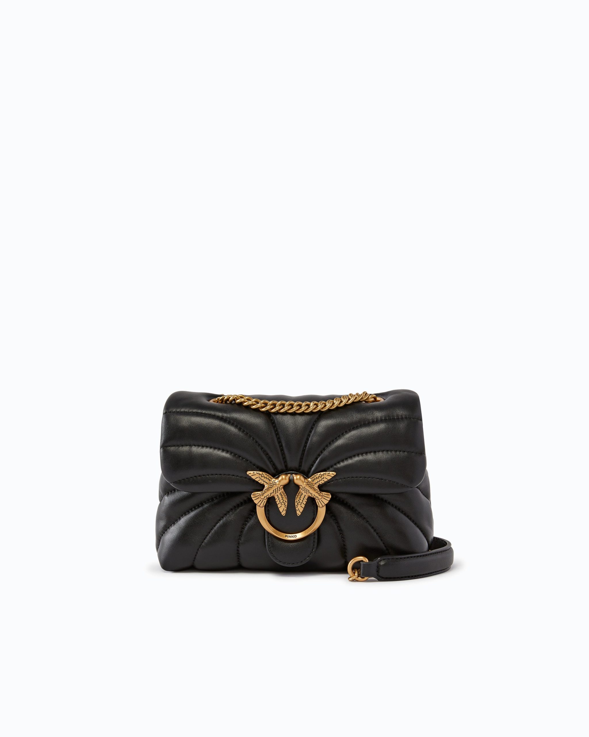 Pinko Μικρή Τσάντα Χιαστί Love Bag Puff Butterfly - Μαύρο