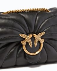 Pinko Μικρή Τσάντα Χιαστί Love Bag Puff Butterfly - Μαύρο
