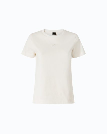 Pinko T-shirt με Λογότυπο Love Birds - Λευκό