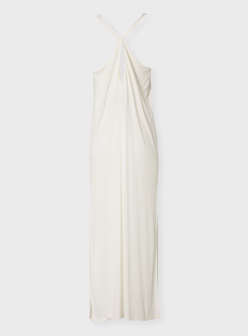 Zoya Angel Μακρύ Rib Φόρεμα - Off White